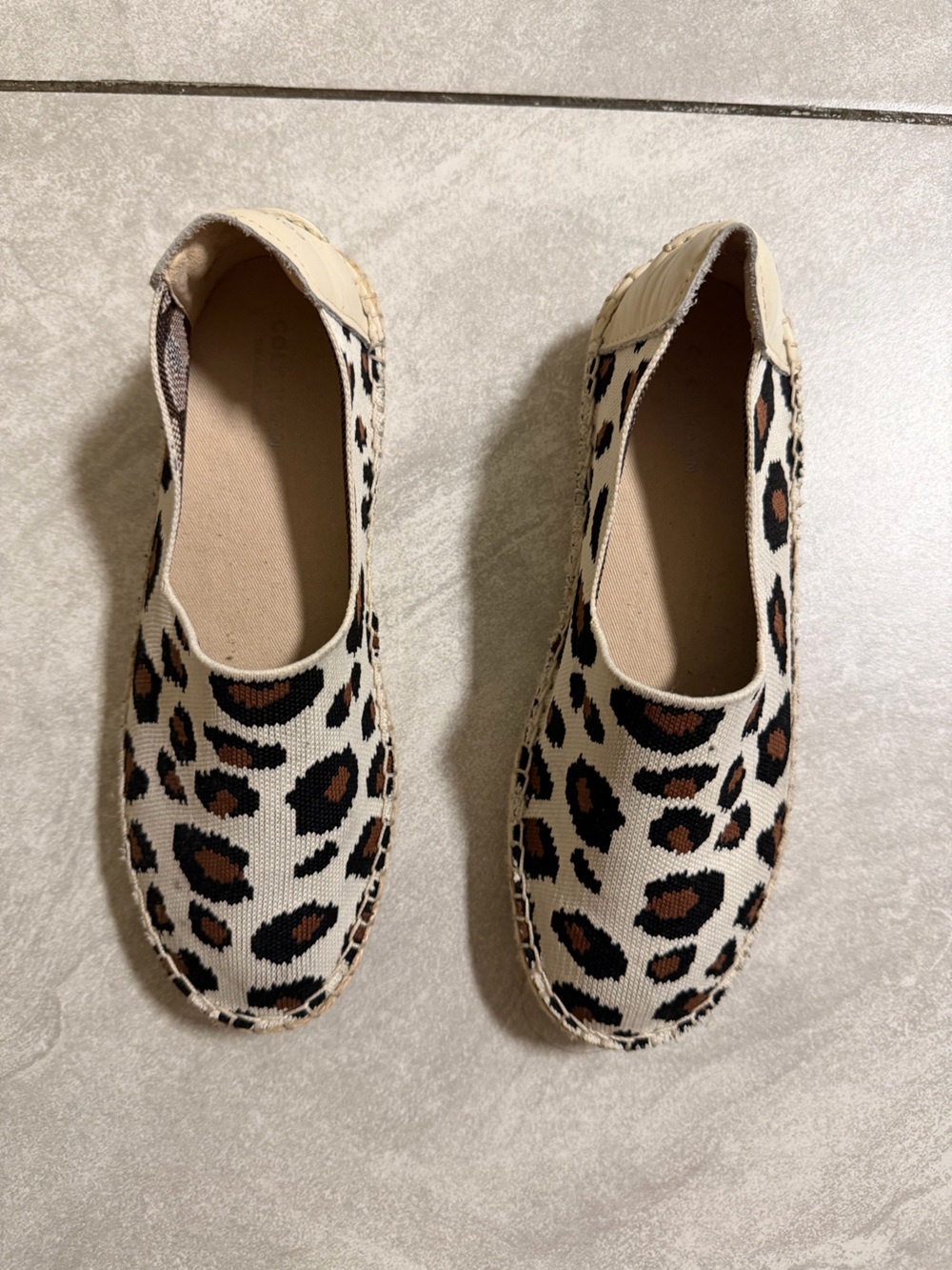 Cole Haan Leopard Print Espadrilles - Brown/Black/Cream